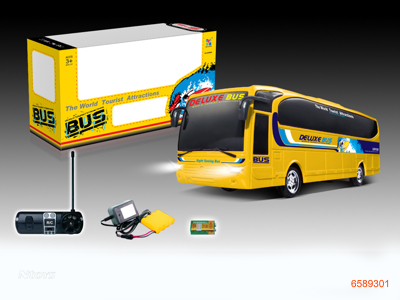 R/C BUS W/4.8V BATTERIES IN CAR,2AA BATTERIES IN CONTROLLER