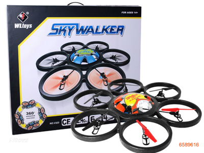 R/C HEXRCOPTER W/GYRO/7.4V 1800MAH BATTERIES IN BODY W/O 6AA BATTERIES IN CONTROLLER