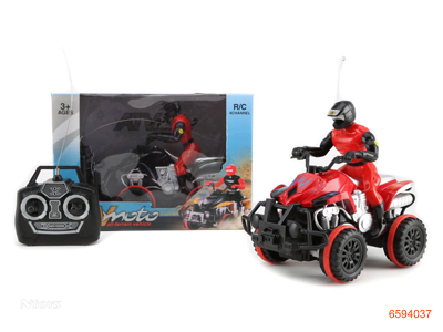 4CHANNEL R/C MOTORCYCLER W/O 3*AA BATTERIES IN CAR & 2*AA BATTERIES IN CONTROLLER 2COLOUR