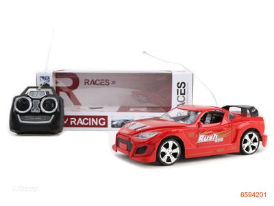 1;18 4CHANNEL R/C CAR W/LIGHT W/O 3*AA BATTERIES IN CAR & 2*AA BATTERIES IN CONTROLLER 2COLOUR