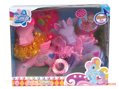 VINYL HORSE W/LIGHT/IC/3PCS BUTTON BATTERIES