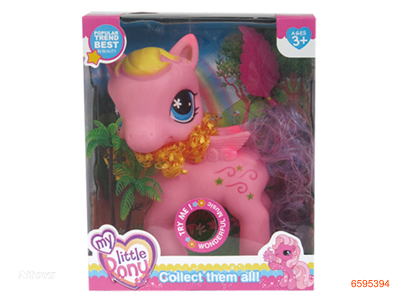 VINYL HORSE W/LIGHT/IC/3PCS BUTTON BATTERIES