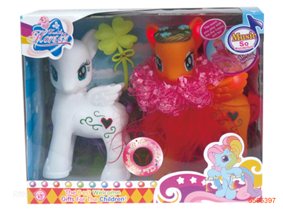 VINYL HORSE W/LIGHT/IC/3PCS BUTTON BATTERIES