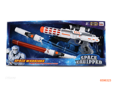 SPACE GUN W/O 3*AA+4AAA BATTERIES