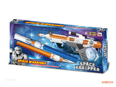 SPACE GUN W/O 3*AA+4AAA BATTERIES