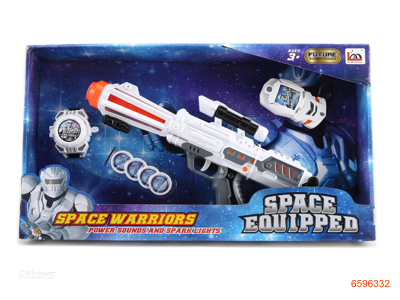 SPACE GUN W/O 3*AA BATTERIES W/3*AG13 BATTERIES