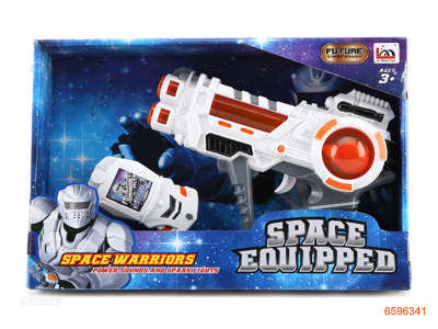 SPACE GUN W/O 3*AAA BATTERIES W/3*AG13 BATTERIES IN GUN,W/3*AG13 BATTERIES IN PHONE