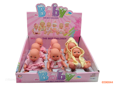 5''VINYL DOLL SET 9PCS/BOX