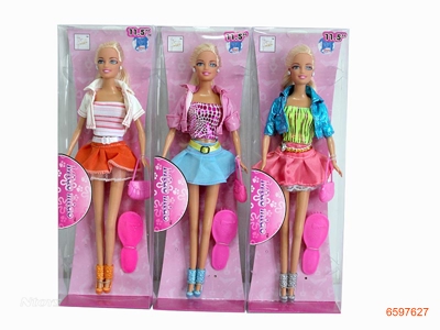 11.5''FASHION DOLL 3ASTD