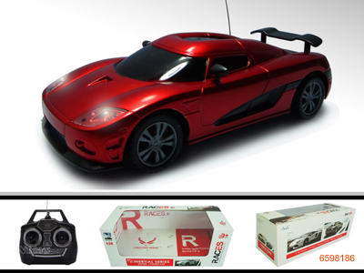 1;24 4CHANNEL R/C CAR W/LIGHT W/O 3*AA BATTERIES IN CAR & 2*AA BATTERIES IN CONTROLLER 2COLOUR