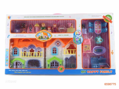 CASTLE SET W/LIGHT/SOUND/3PCS BUTTON BATTERIES W/O 2*AA BATTERIES