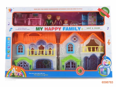 CASTLE SET W/LIGHT/SOUND/3PCS BUTTON BATTERIES W/O 2*AA BATTERIES