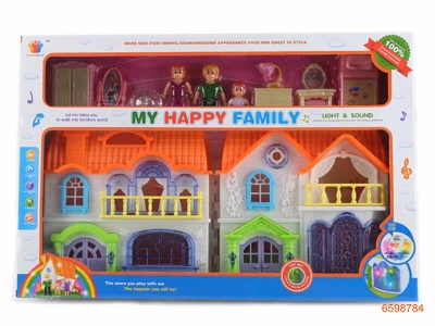 CASTLE SET W/LIGHT/SOUND/3PCS BUTTON BATTERIES W/O 2*AA BATTERIES