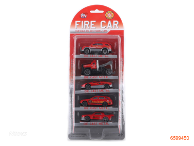 1;64 FREE WHEEL DIE-CAST FIRE CAR