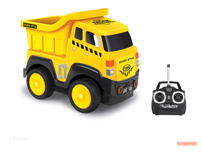 4CHANNEL R/C CONSTRUCTION TRUCK W/LIGHT W/O 3*AA BATTERIES IN CAR & 2*AA BATTERIES IN CONTROLLER