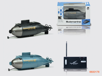 WIRELESS 6CHANNELS R/C SUBMARINE W/3.7V 120MAH BATTERIES IN BODY/USB W/O 4AA BATTERIES IN CONTROLLER