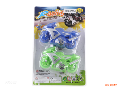 P/B MOTORCYCLE 4COLOUR 2PCS