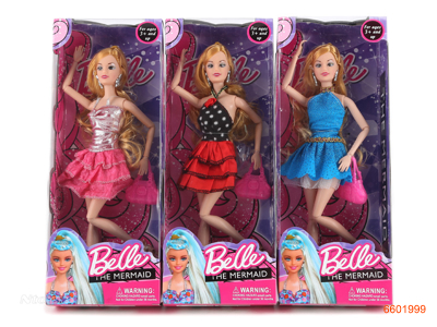 11.5''SOLID BODY FASHION DOLL SET.3ASTD