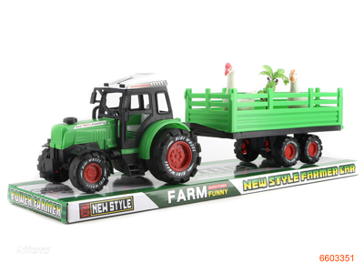 F/P FARM TRUCK W/TREE/GOOSE/DUCK.2COLOUR