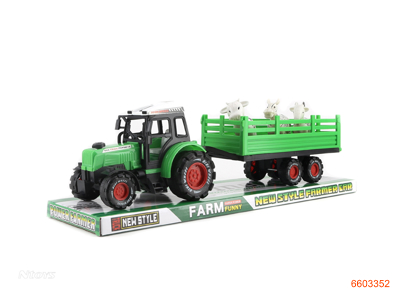 F/P FARM TRUCK W/CATTLE/HORSE/SHEEP.2COLOUR