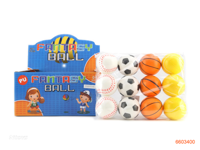 6.3CM PU BALLS.24PCS/DISPLAY BOX