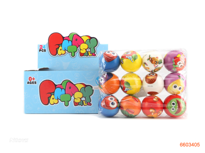 6.3CM PU BALLS 24BAG/DISPLAY BOX