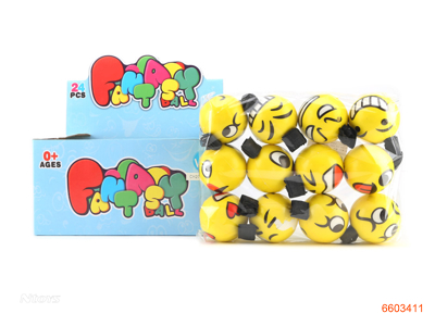 6.3CM PU BALLS W/ROPE 24PCS/BOX