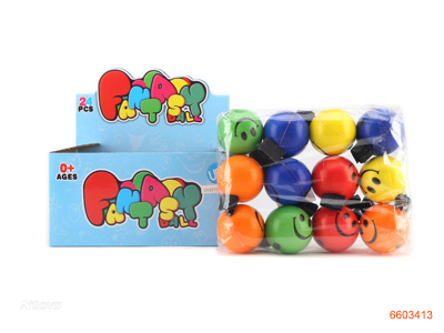 6.3CM PU BALLS W/ROPE 24PCS/BOX