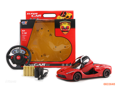 1:18 5CHANNEL R/C CAR W/4*1.2V BATTERIES AND CHARGER IN CAR.W/O 2*AA BATTERIESS IN CONTROLLER.2COLOUR