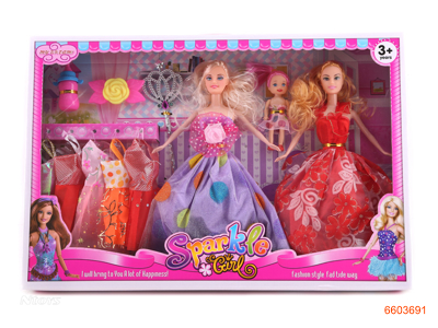 11''SOLID BODY FASHION DOLL SET