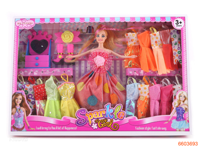 11''SOLID BODY FASHION DOLL SET