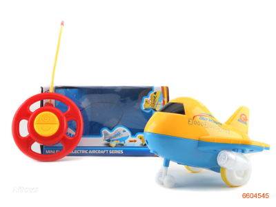 2CHANNEL R/C PLANE W/LIGHT/MUSIC.W/O 4*AA BATTERIES IN CAR/2AA BATTERIES IN CONTROLLER.2COLOUR