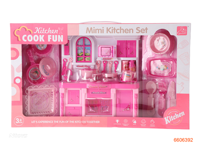 KITCHEN SET W/3LIGHTS/MUSIC W/O 3AA BATTERIES