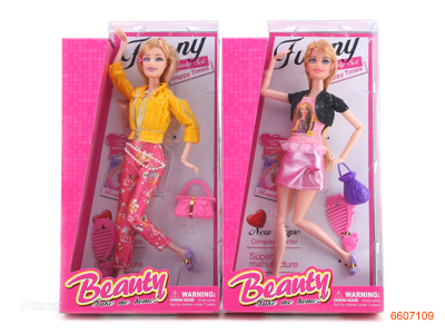 11''SOLID BODY FASHION DOLL.2ASTD