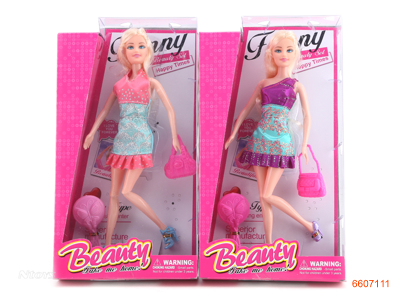 11''SOLID BODY FASHION DOLL.2ASTD