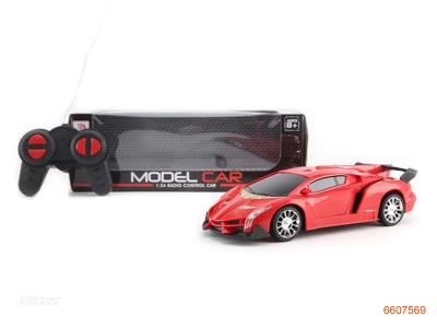 1:24 4CHANNELS R/C CAR W/LIGHT W/O 3AA BATTERIES IN CAR,2AA BATTERIES IN CONTROLLER.3COLOUR