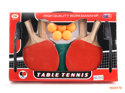 TABLE TENNIS BATS W/5 BALLS.2PCS