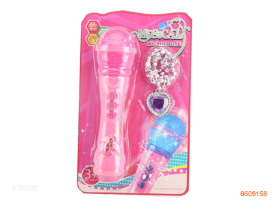 MICROPHONE W/LIGHT/MUSIC/NACKLACE W/O 2AAA BATTERIES