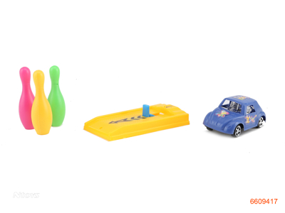 ELASTIC CAR W/BOWLING