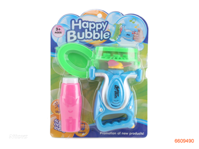 BUBBLE GUN W/LIGHT W/O 3AA BATTERIES.2COLOUR