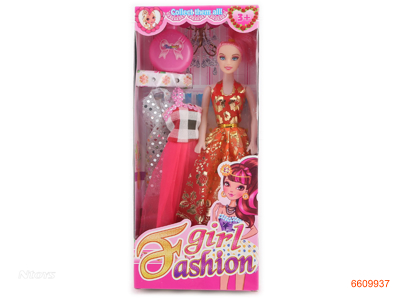 11''EMPTY BODY FASHION DOLL SET