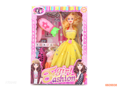 11''SOLID BODY FASHION DOLL SET