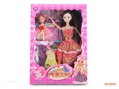 11''SOLID BODY FASHION DOLL SET