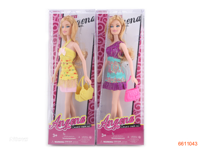 11''SOLID BODY FASHION DOLL.2ASTD