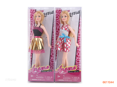 11''SOLID BODY FASHION DOLL.2ASTD