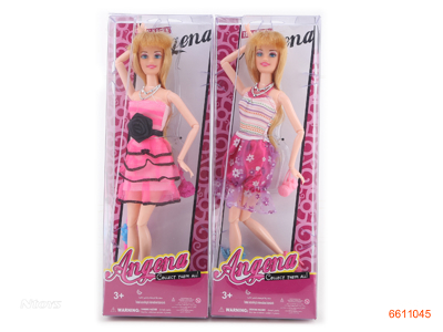 11''SOLID BODY FASHION DOLL.2ASTD