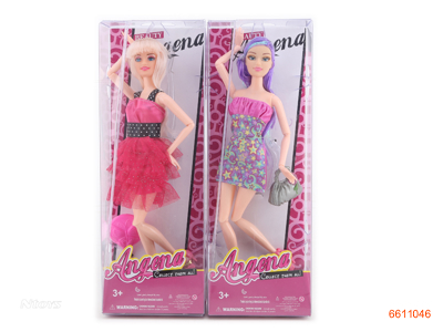 11''SOLID BODY FASHION DOLL.2ASTD