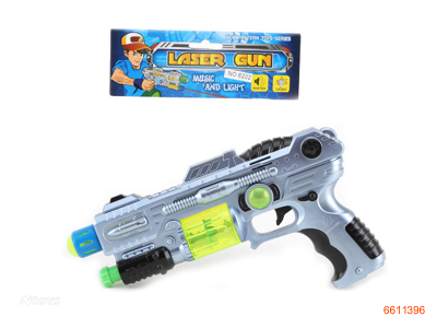 B/O GUN W/LIGHT/MUSIC W/O 3AA BATTERIES