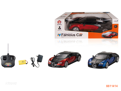 1:12 4CHANNELS R/C CAR W/5*1.2V BATTERIES IN CAR/CHARGER W/O 2AA BATTERIES IN CONTROLLER.2COLOUR