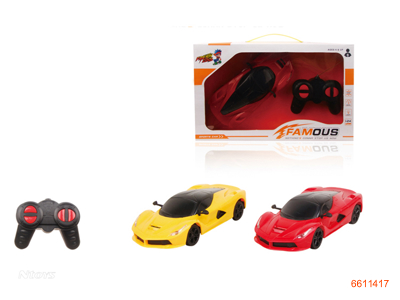 1:24 4CHANNELS R/C CAR W/O 3AA BATTERIES IN CAR,2AA BATTERIES IN CONTROLLER.2COLOUR